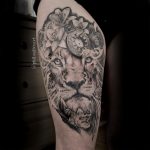 Realistic Tattoo Löwe